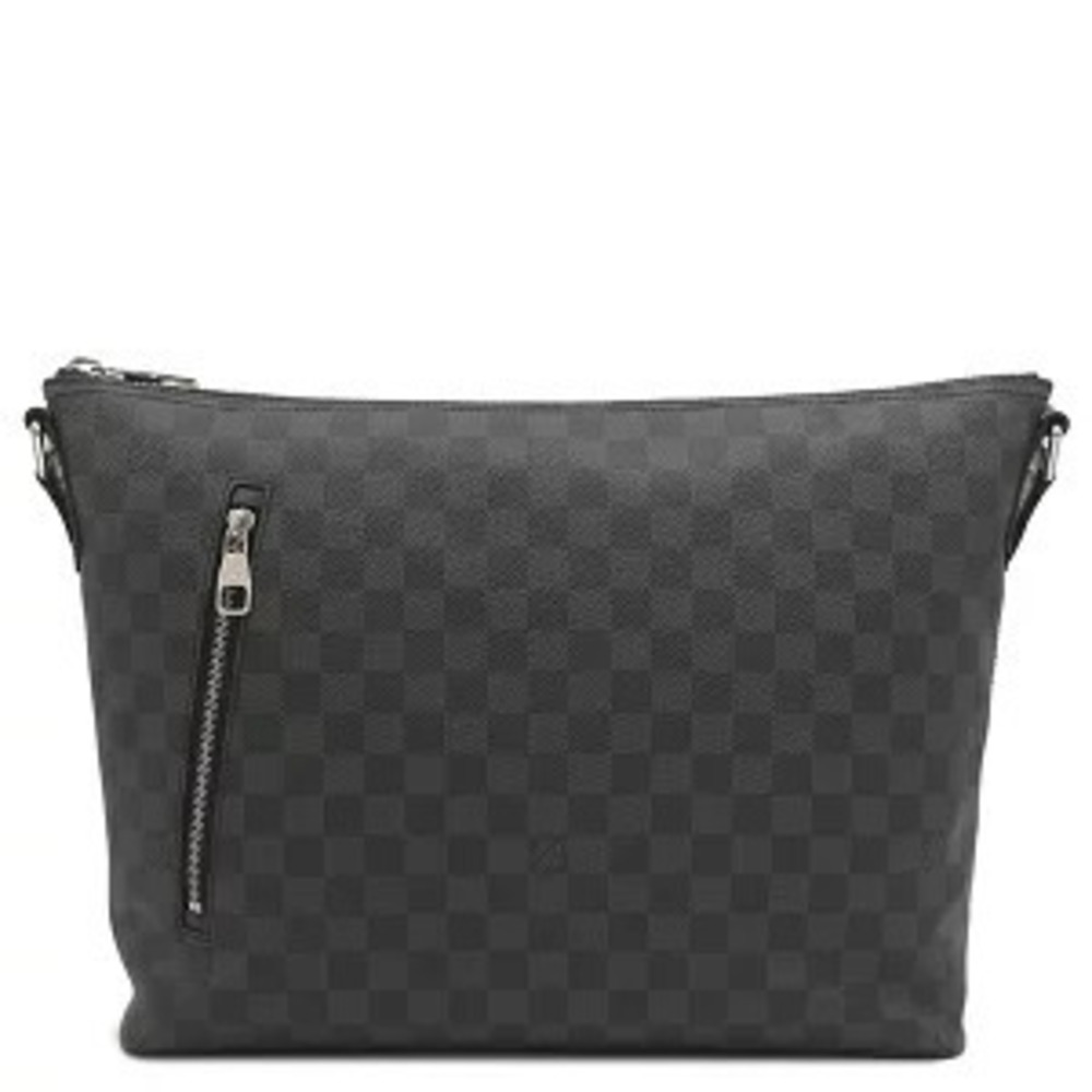 Louis Vuitton Mick Shoulder Bag Leather Graphite Black Black Messenger